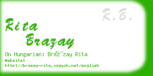 rita brazay business card